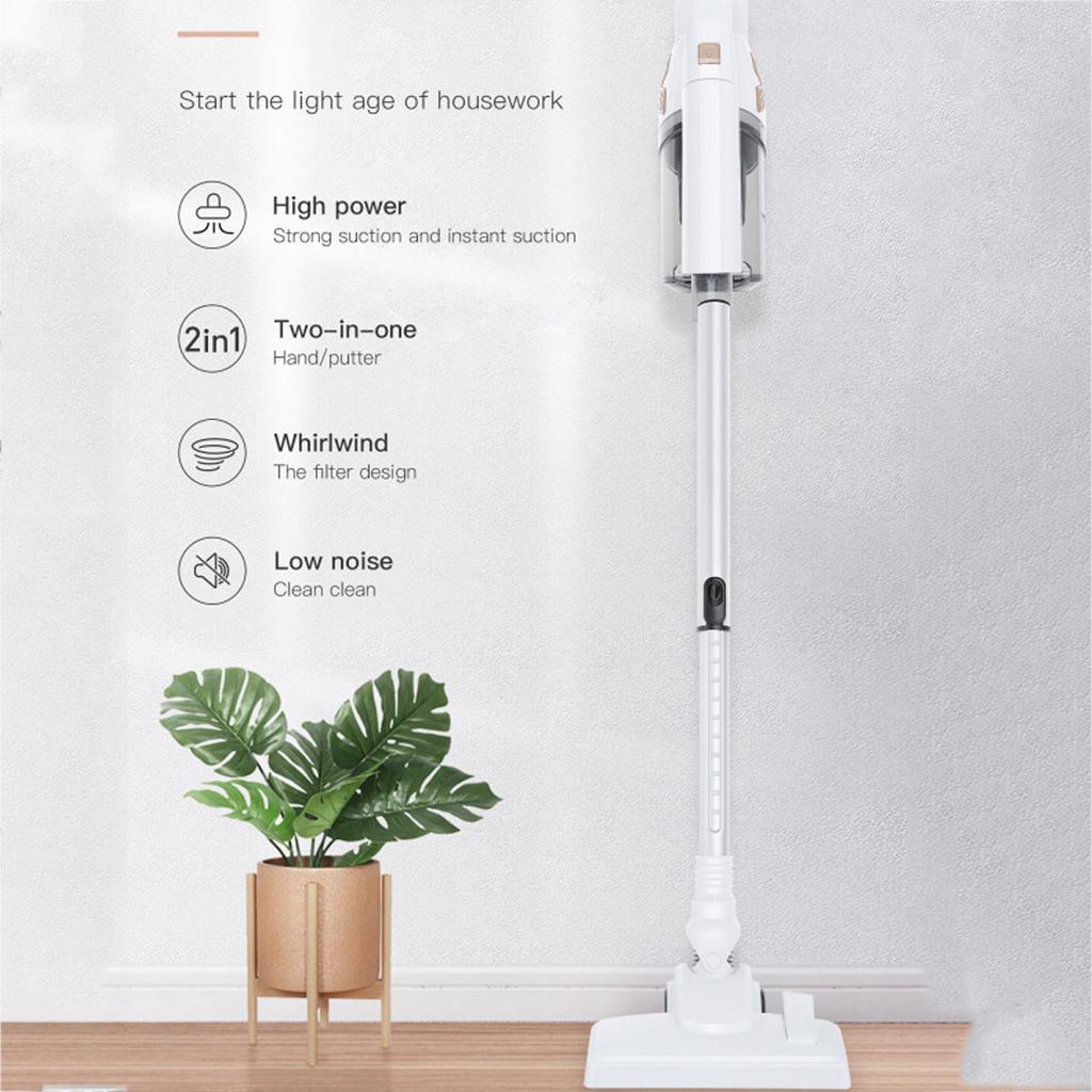 150W 5-9KPa Brushless Handheld Cordless Vacuum Cleaner Strong Suction Brushless Motor Mite Removal Cleaner 100-240V For Home White