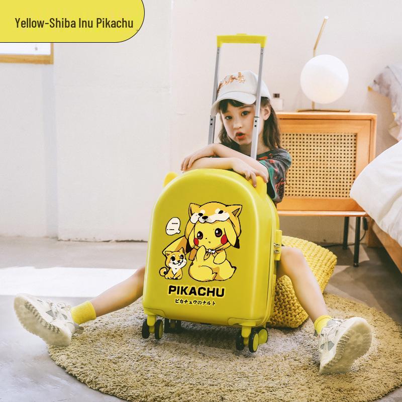 18-Inch Kids' Cartoon Trolley Suitcase with Combination Lock – Ideal Cabin Luggage for Boys and Girls