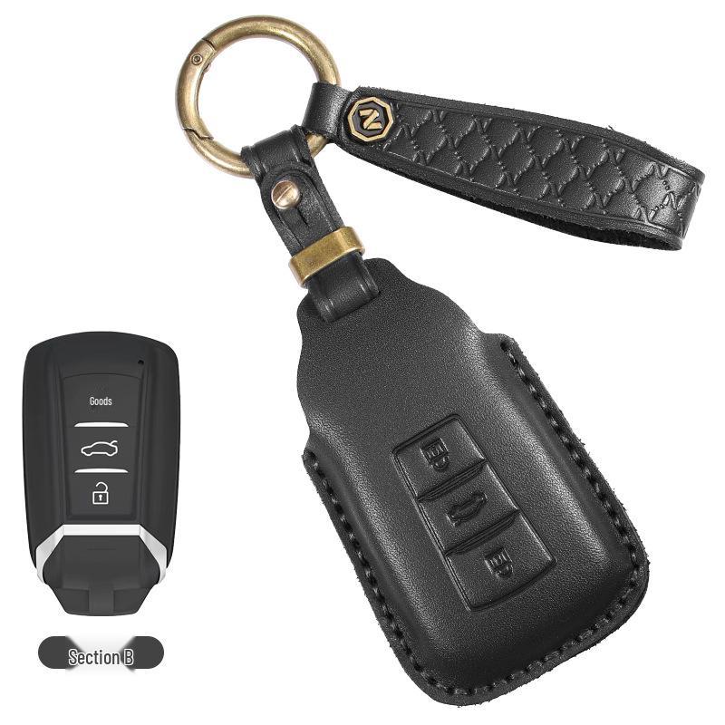 Dongfeng Fengguang 21-Model Key Case for 580Pro, S560, 500, E3, iX5 - New Energy Cowhide Buckle.