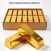 Simulate Gold Brick Squeeze Slow Rising Stress Relief Toy Realistic Gold Bar Anti-Anxiety Fidget Toy Party Favors