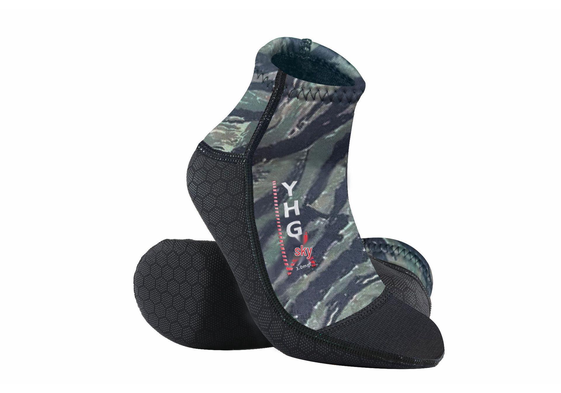 

3mm Anti-Slip Low Cut Fin Socks - Warm, Wear-Resistant Diving, Swimming, Snorkeling, Surfing, Beach Socks 2XL (44-45)