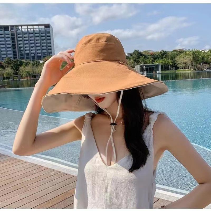 

Летняя широкополая дышащая шляпа-ведро, пляжная кепка, солнцезащитная шляпа для женщин и девочек, складная кепка с солнцезащитным кремом