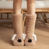 Floor socks Non-slip indoor snow socks fleece thickened sleep coral fleece home slippers wool socks female adult