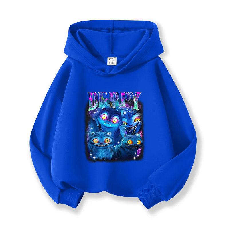 2025 Witcher Team New Children's Fashion Street Style Hoodie Casual Versatile Cartoon Printed Girls' Hoodie Sportswear