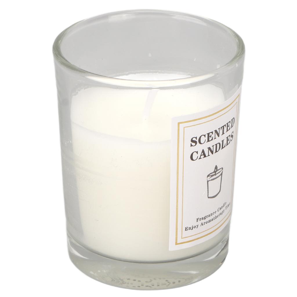 Scented Candle White Soy Wax Warm Rich Fragrance Odor Removal Elegant Soy Candle for Bedroom Office