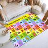 Kids Alphabet Learning Rug Non-Slip Educational Floor Mat for Children's Room Bedroom Classroom Cartoon ABC Carpet for Toddlers