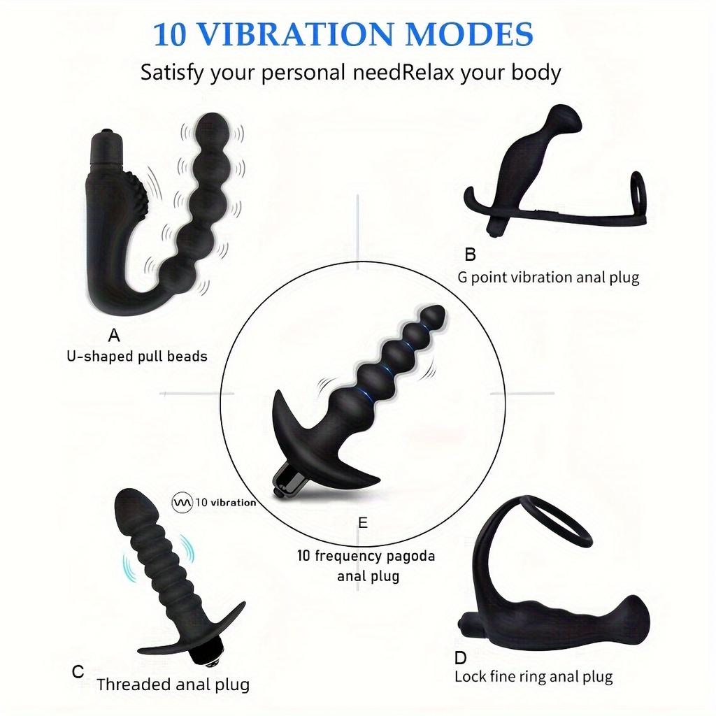 Anal Beads Butt Plug Vibrator Anal Plug Toy Strapon Dildo Male Prostate Massager Silicone Anal Sex Toys For Gays/Couple Men