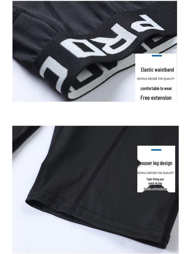Men's Elastic Quick-Dry Athletic Shorts: Breathable, Five-Point Base Layer, Comfortable Fit