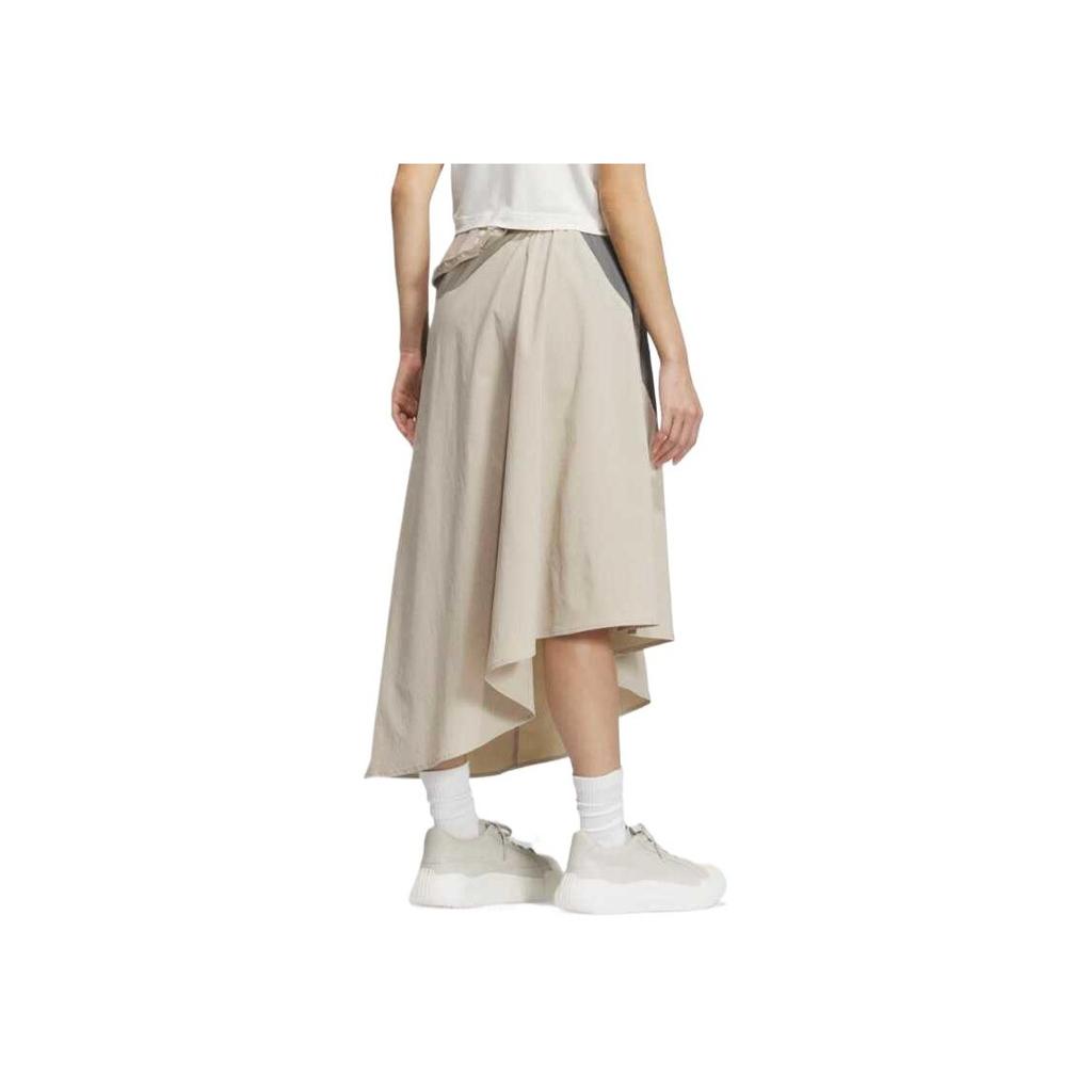 Adidas Sports Lifestyle Series Comfortable Breathable Skin-Friendly Soft Asymmetrical Casual Long Skirt Women Skirts Miracle-Brown KB3651