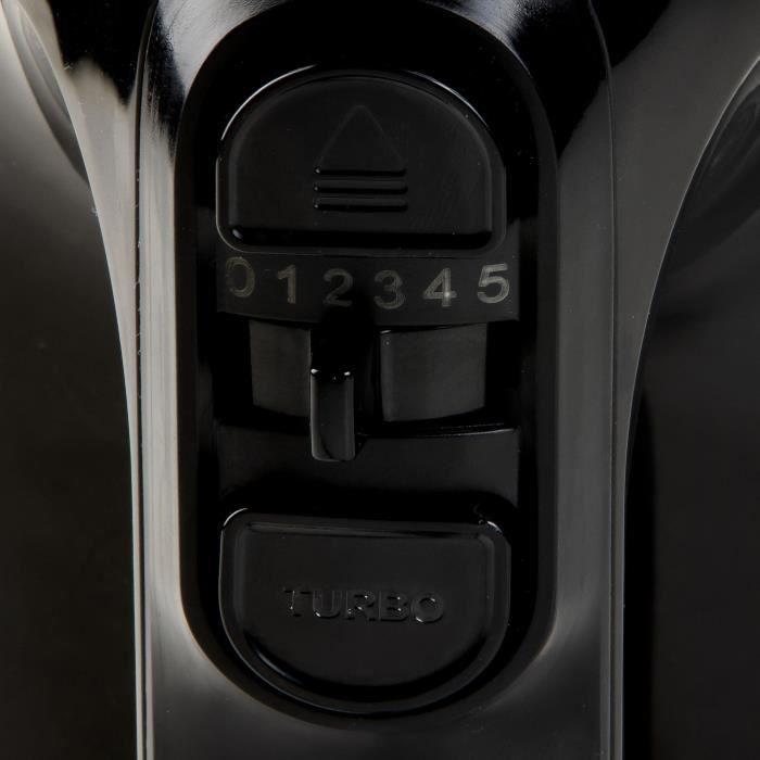 Batteur électrique - DOMO - DO9258M - 800 W - 5 vitesses + Turbo - Noir / Acier