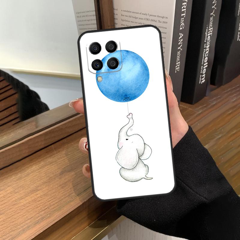 Cute Elephant For Samsung Galaxy M13 M23 M33 M53 M21 M31 M51 M30s M20 M12 M32 M52 M14 M34 M54 Phone Case