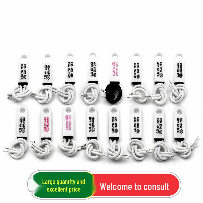 

KSD9700 Ceramic Temperature Control Switch, 40°C-150°C, Normally Open/Closed, 10A, 250V Thermostat Normally Closed, 85°C, 1 piece