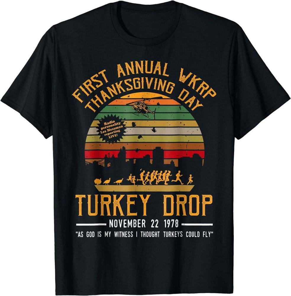 First Annual Thanksgiving Day Turkey Drop 22nd November Retr TShirt S
