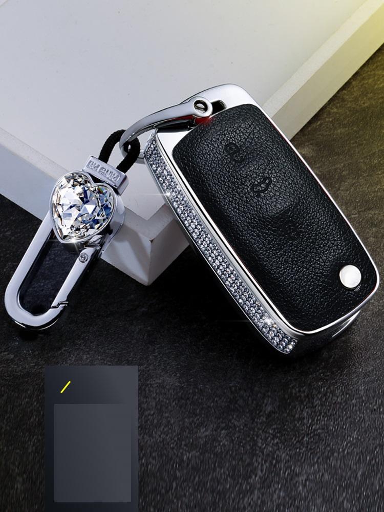 Luxury Diamond Car Key Case Cover For Volkswagen Vw Polo Tiguan Passat B5 B6 B7 Golf Eos Scirocco Jetta Mk6 Octavia