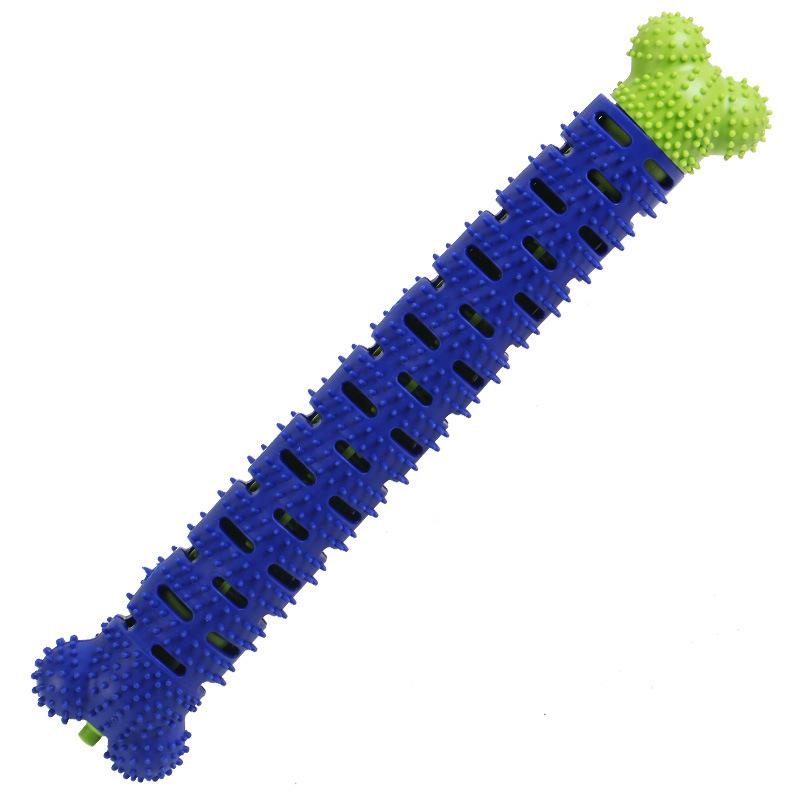 Durable Dog Chew Toy: Interactive Teething Bone with Toothbrush & Sound for Teeth Cleaning