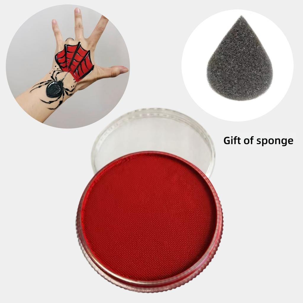 30g White Black Red Paint Water Based Makeup Single Color for Adults for Skull Witch Goth Cosplay Halloween Christmas Party