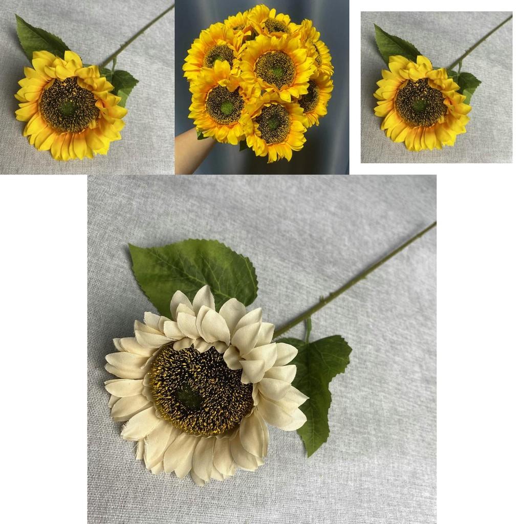 Artificial Sunflower Single Stem For Wedding Photography And Home Decoration