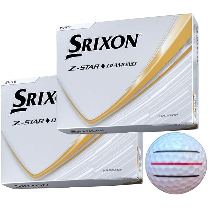

[Hapiraki_Golf Line] dunlop golf ball Srixon Z-Star 2025 model With line (Diamond_white 2 dozen_3 lines)