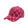 MLB Cotton Baseball Caps Unisex Rose Red Fashion 3ACPMV126-43WIS