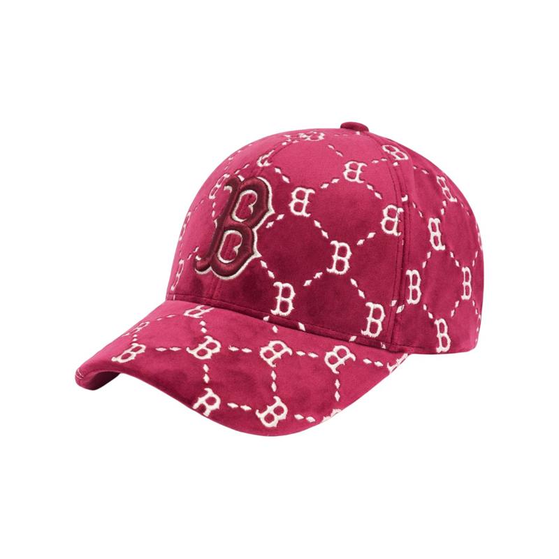 MLB Cotton Baseball Caps Unisex Rose Red Fashion 3ACPMV126-43WIS