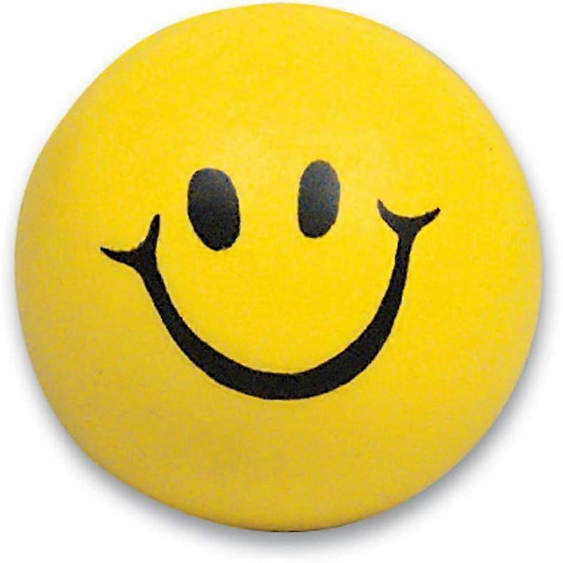 SAYTAY Smile Face Stress Balls (Bulk Pack of 24) for Kids and Adults, 2 Inch Yellow Fun Happy Face Squeeze Balls for Anxiety Relief, Hand Therapy or S