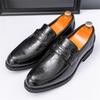 Luxury Retro Fashion Designer New Black Brown Green Casual Shoes For Men Penny Loafter Formal Wedding Dress Homecoming
