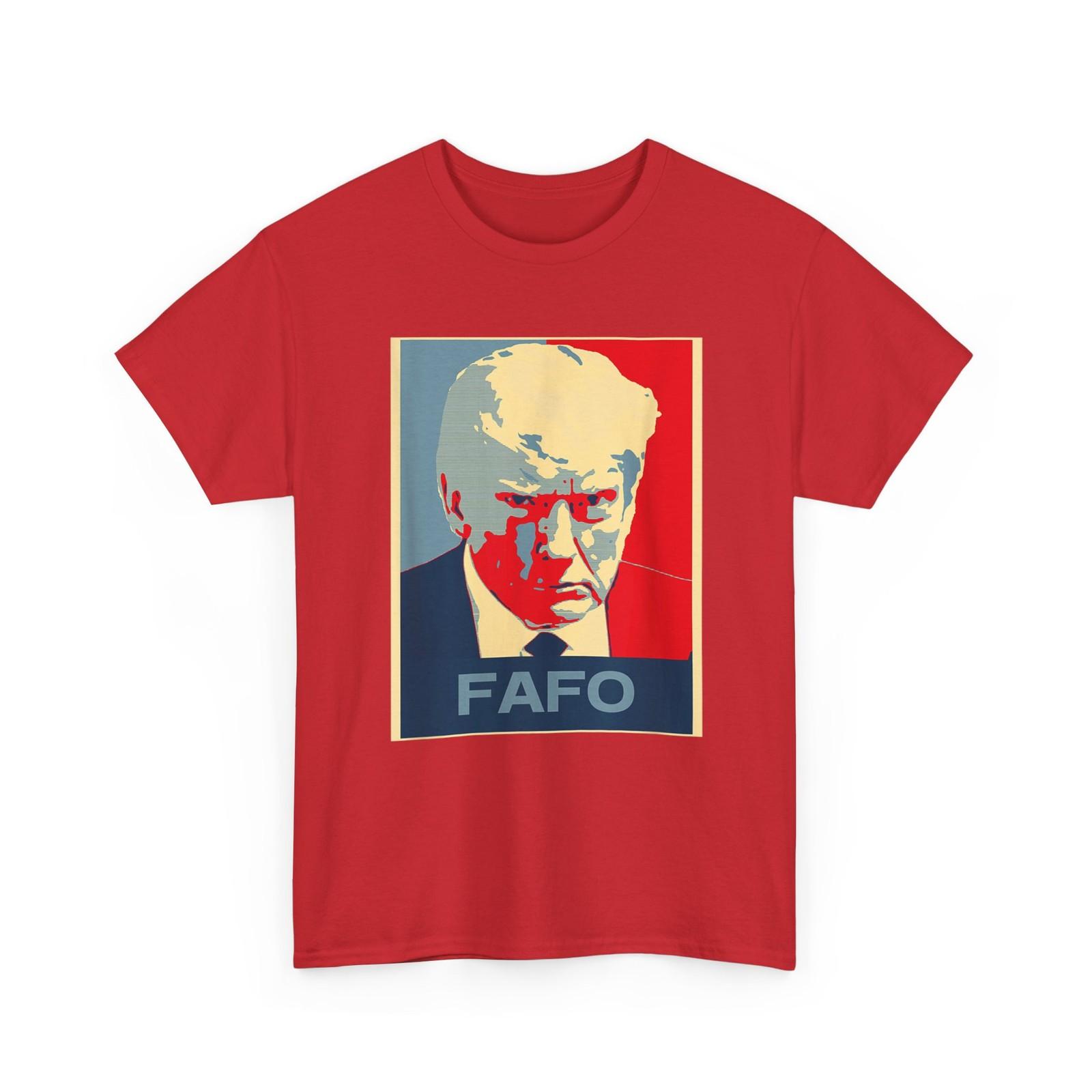 Фотография Дональда Трампа. Футболка FAFO XXXXL