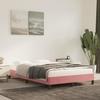 346969 vidaXL Bed Frame Pink 120x200 Cm Velvet