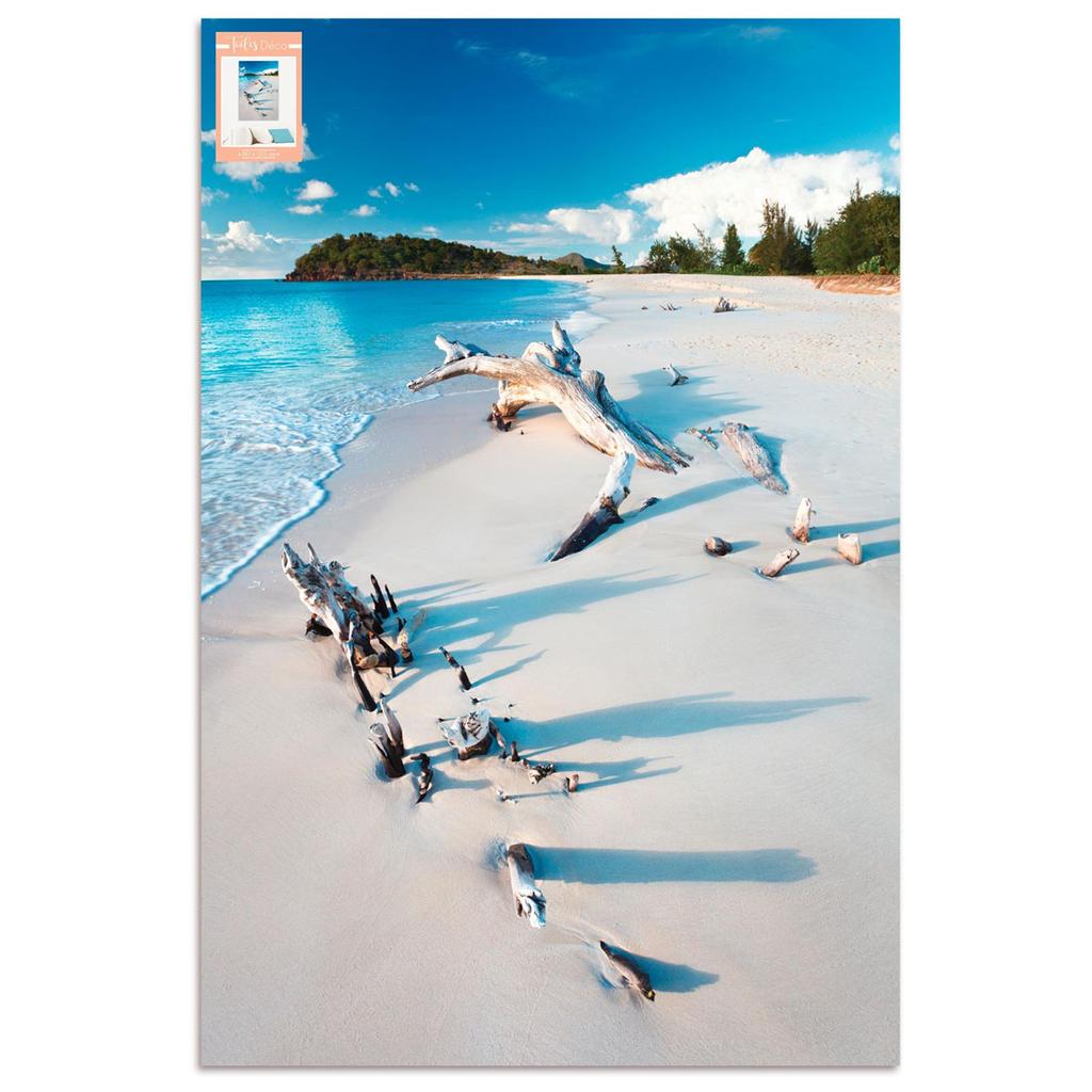 Les Trésors De Lily [A2863] - Toile photo 'Bords de Mer' bleu (plage) - 120x80 cm