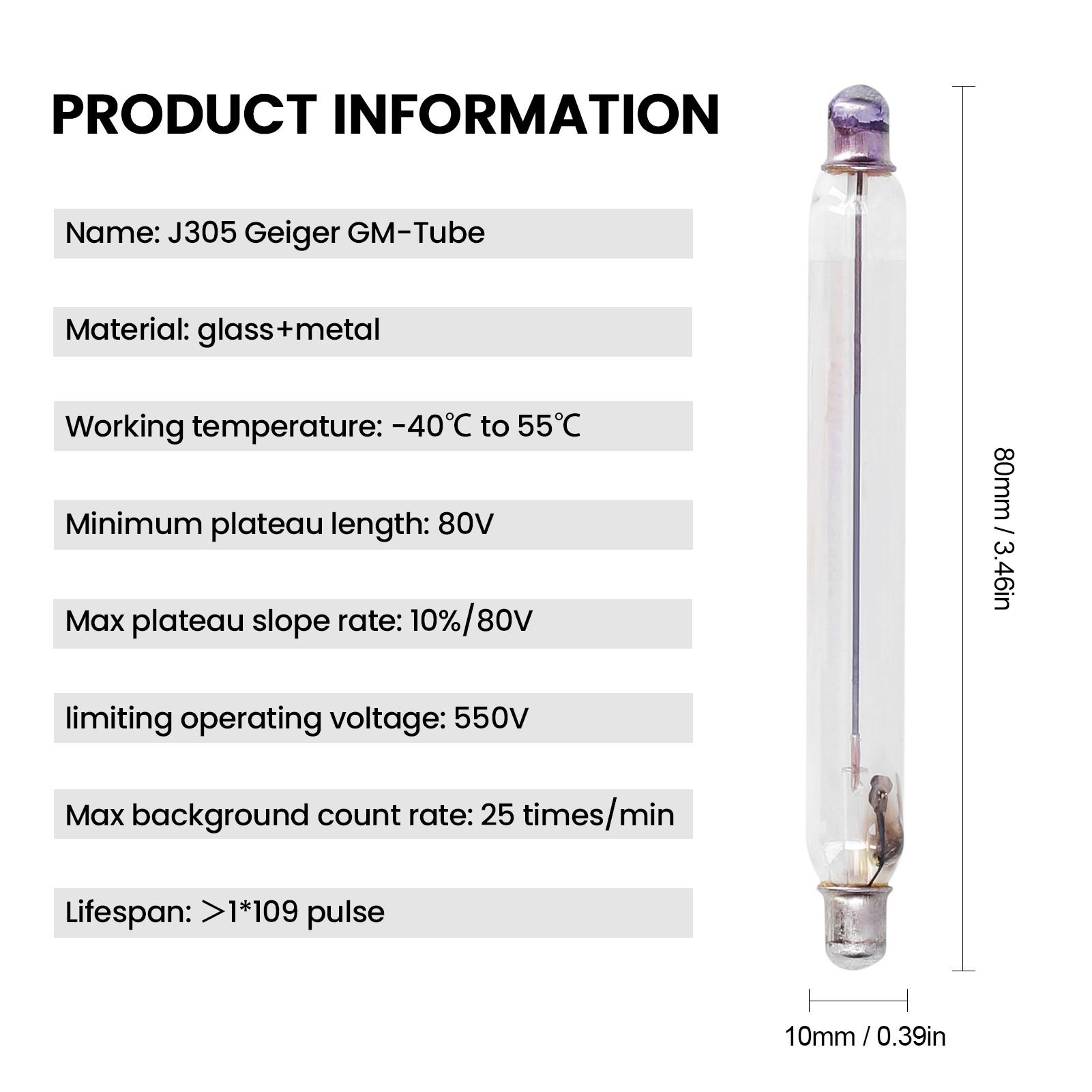 

Трубка Гейгера J305, Трубка детектора ядерного излучения, Трубка Гейгера, J305