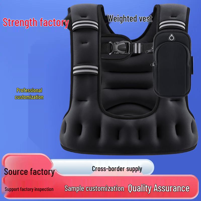 Регулируемый светоотражающий утяжеленный жилет для мужчин и женщин - Фитнес-тренировки, снаряжение с утяжелителями 8 lbs синий