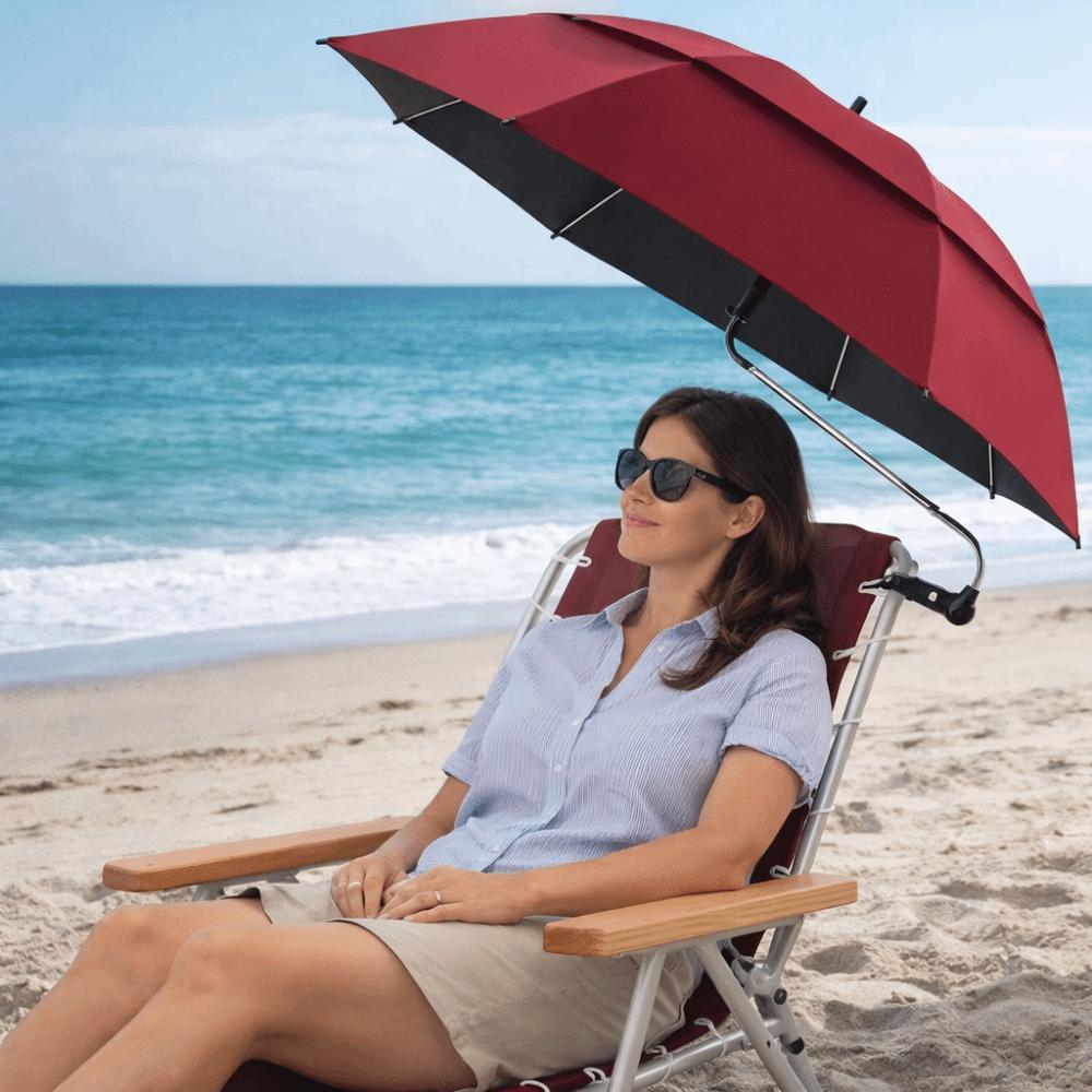360° Adjustable Adjustable Shade Umbrella UV Protection with Clamp Beach Umbrella Large Size Sun Protection Outdoor Umbrella