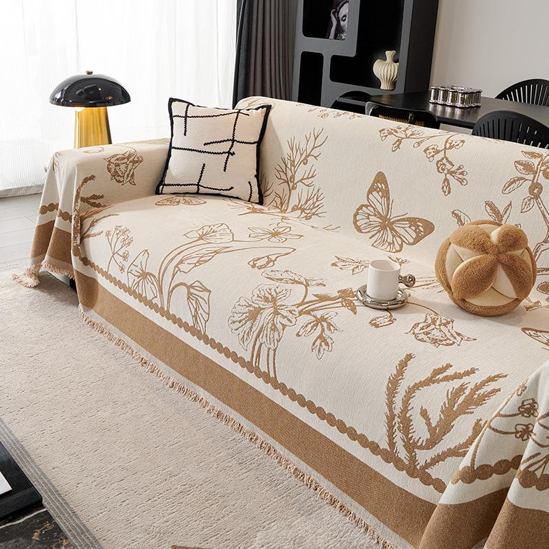 French Style Luxury Vintage Sofa Cover All Season Cat Scratch Proof Universal Slipcover Blanket