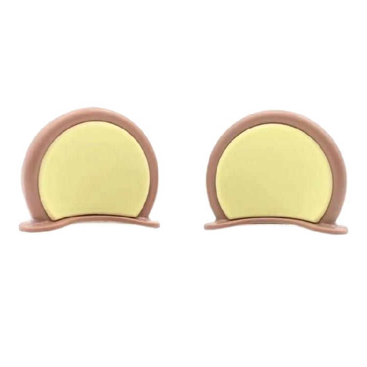 Playful Bear Themed Helmet Accessories 2PCS Plastic Decoration Lightweight Design Fit for Most Helmets Easy Installation