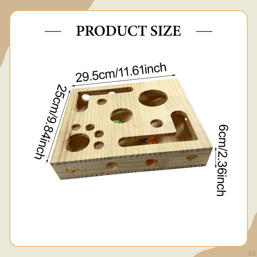 Interaktives Holzkatzen-Puzzlespielzeug Mentale Stimulation Box Spaß mit Ball Indoor-Übung Labyrinthspiel