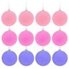 12pcs Sturdy Flocking Christmas Baubles 6cm Shatterproof Ornament for Holiday Home and Party Supplies Decoration
