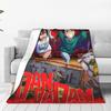 Japanese Anime Dandadan Blanket Lightweight Fleece Sofa Throw Blanket for Home Bedroom Travel Throws Bedspread Quilt
