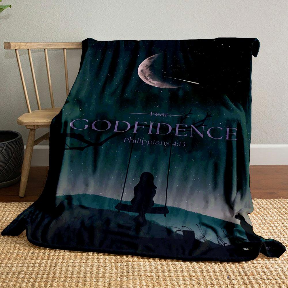 

Starry Night Moon Swing Blanket Printed Blanket for Living Room Bed Couch lunch break Soft Cozy Blanket for Friend s festival Gift 80cm x 120cm