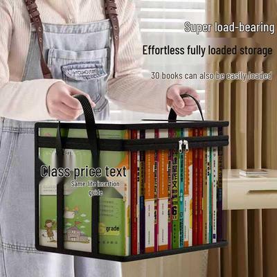 Organizador de Livros Transparente de Grande Capacidade com Bolsa à Prova de Umidade e Poeira para Dormitórios