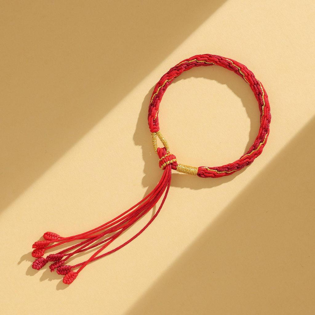 Dragon Boat Festival Tassel Pendant: Five-Color Pink Zongzi String with Gourd for Peace and Health