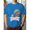 FIFA World Cup Football. US, Canada And Mexico Themed Printed Crew Neck Men's T-Shirt, Regular Men's Undershirt