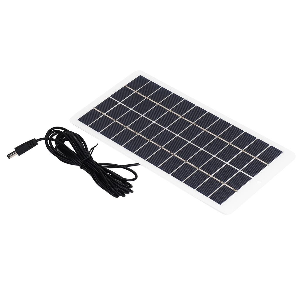 Solar Panel Polysilicon High Light Transmission Portable Solar Cell with DC Interface for 3.7V Battery 5W 12V