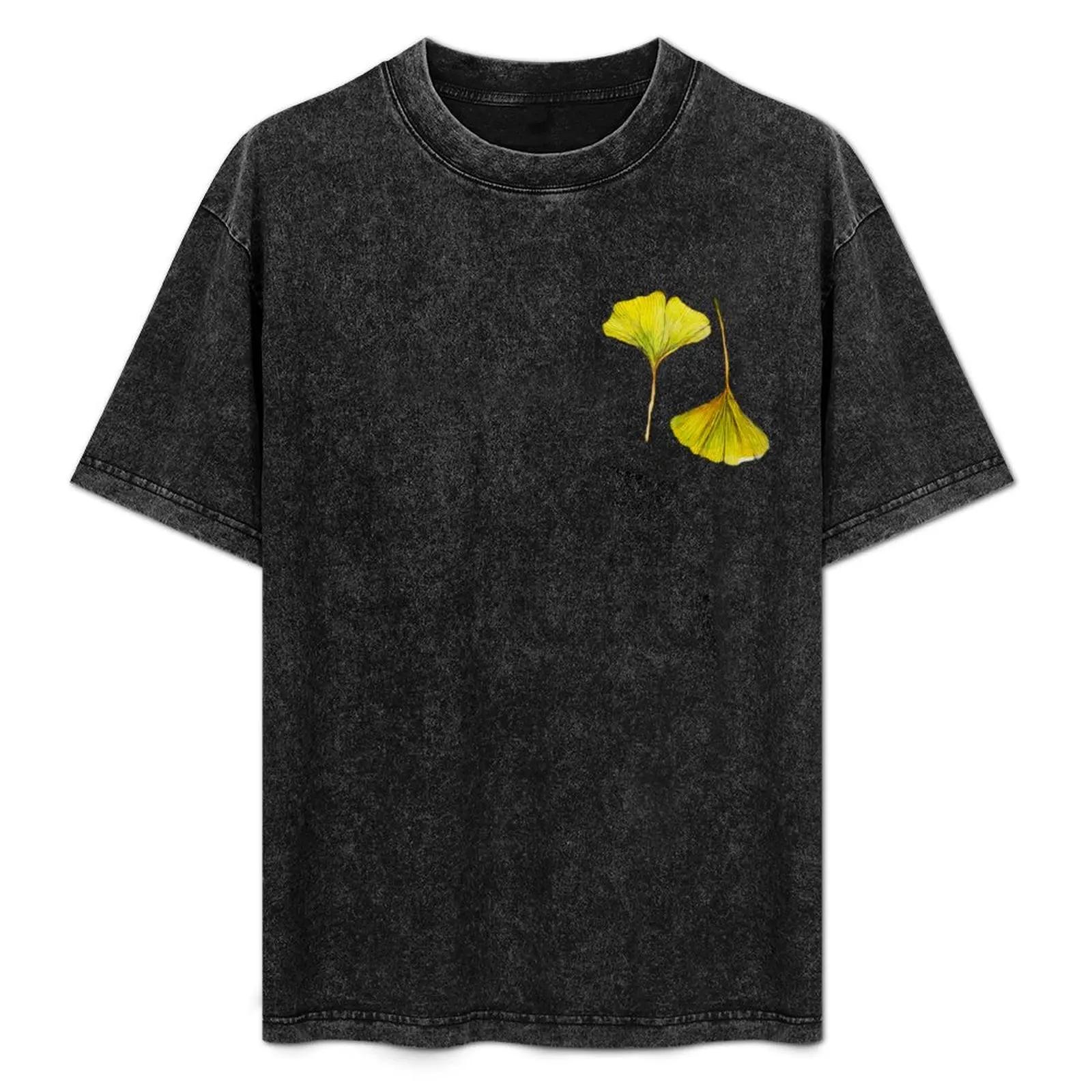 

Autumn Gold Gingko T-Shirt Aesthetic Clothing Cheap stuff Men T Shirts S