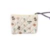 Quilted floral padded cotton portable storage bag soft change bag mouth red envelope cosmetic sundries storage