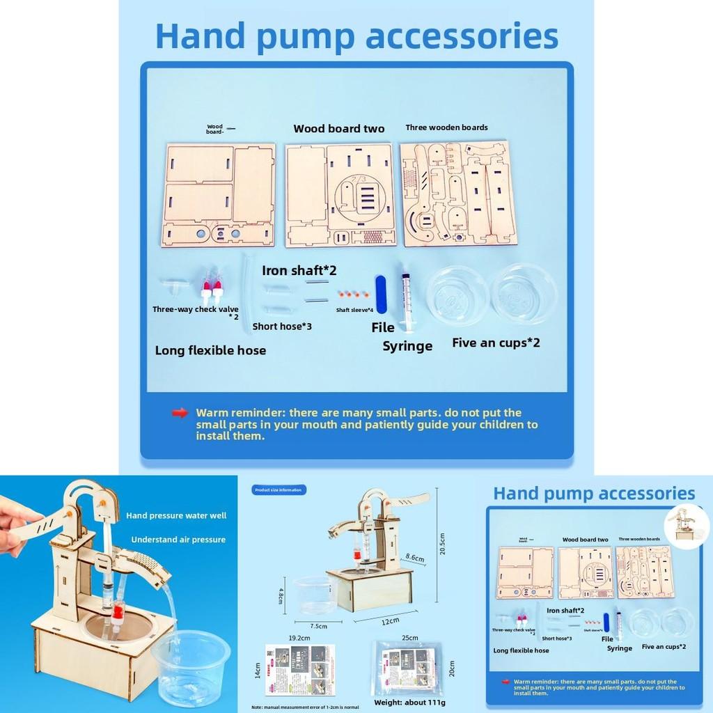 Hand Operated Water Pump Science Kit For Kids Diy Educational Playset