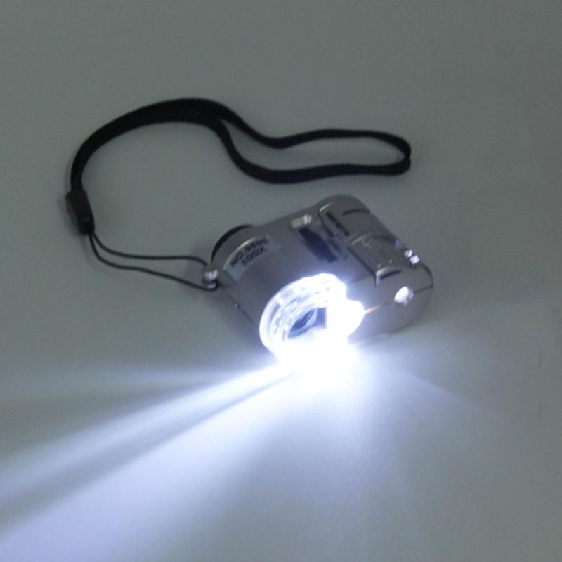 Professionell smyckes- och antikmagnifier med 80X 100X zoom och LED-ljus, ergonomiskt ABS-hölje för noggrannhetskontroll
