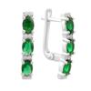 Silver Earrings with Nano Emerald 2.367ct (2197386)