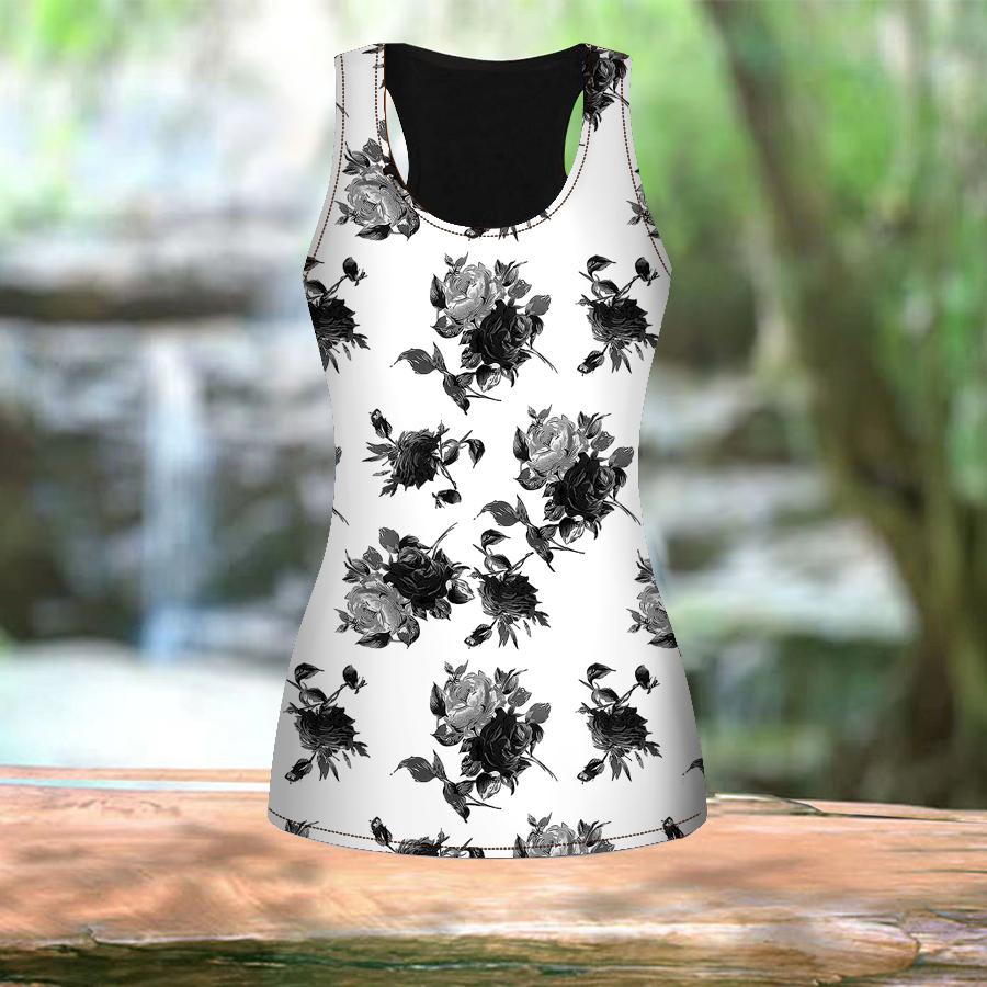 Женские летние спортивные рубашки с 3D принтом синего пиона для занятий йогой — фото 5