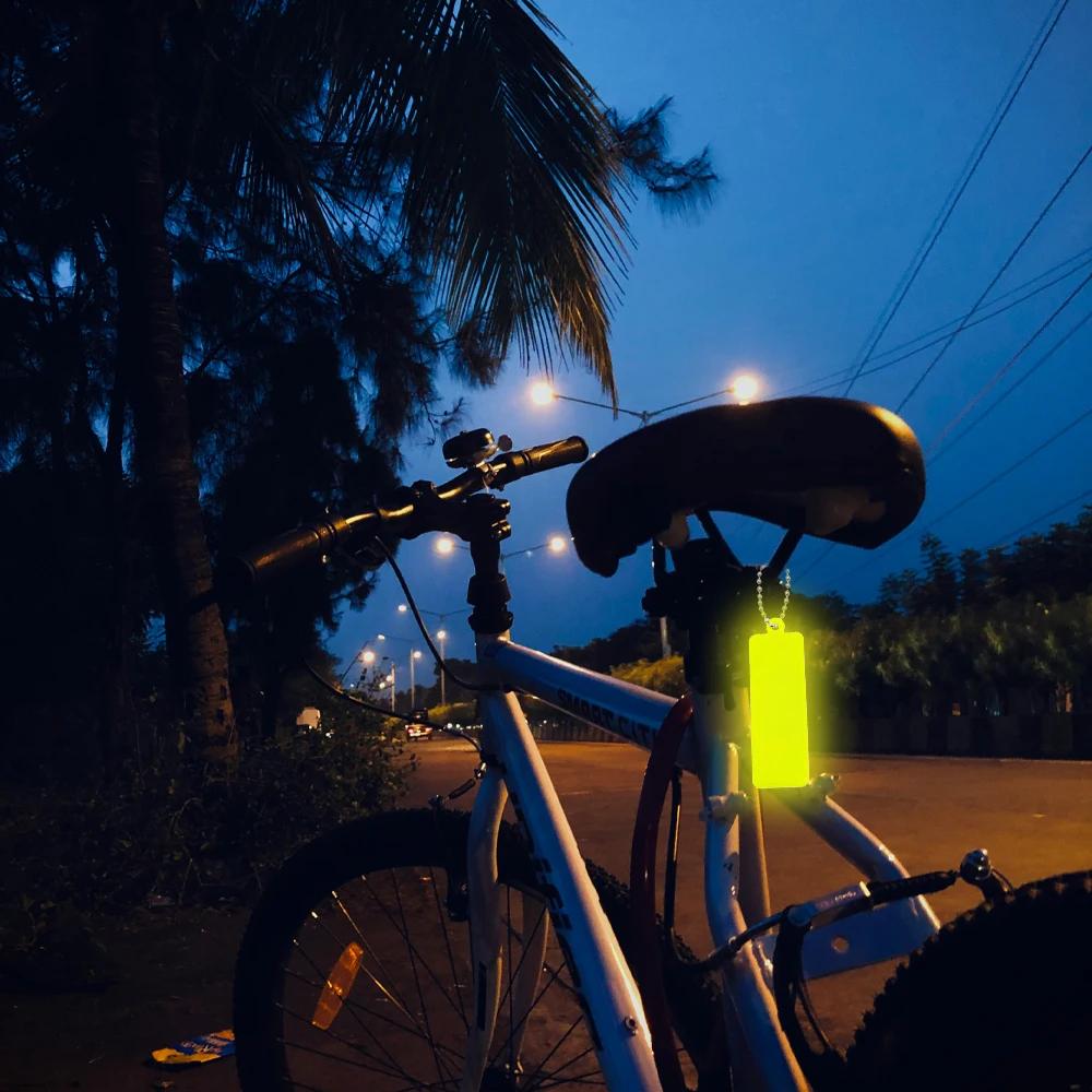 Xiaomi 3/10PCS Reflective Rectangular Strip Reflective Pendant Nighttime Outdoor Key Chain Bike Hanging Decorations