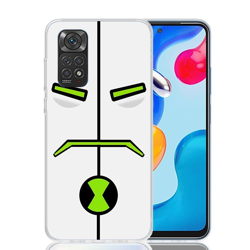 Cartoon Ben 10 Phone Case For Xiaomi Redmi Note 15 14 13 12S 12 Pro Plus 11S 11E 11 11T 10S 10 Art Soft Pattern Cover Redmi Note
